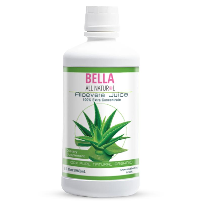 Bella All Natural Aloe Vera Juice - 3 Pack of 32 fl oz
