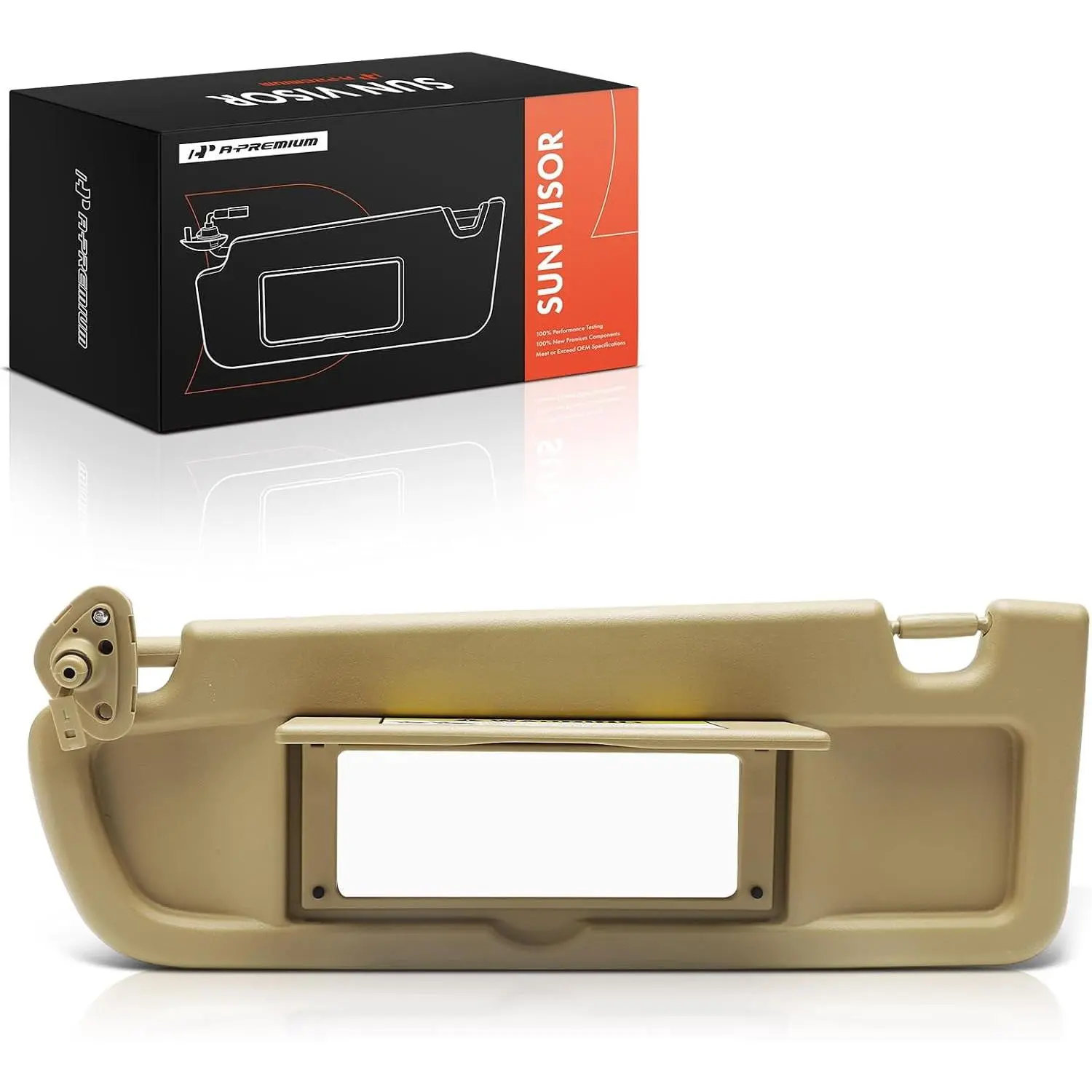 A-Premium Driver Left Side Sun Visor Compatible with Honda Civic 2006 2007 2008 - with Vanity Mirror, Beige Color - Replaces 83280-SNA-A01ZB, 83280SNAA01ZB