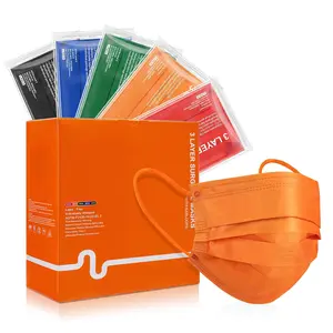 Face Masks Disposable 100Pcs, 3 Layer Comfy Breathable Face Masks for Adults, Multicolor Individually Wrapped