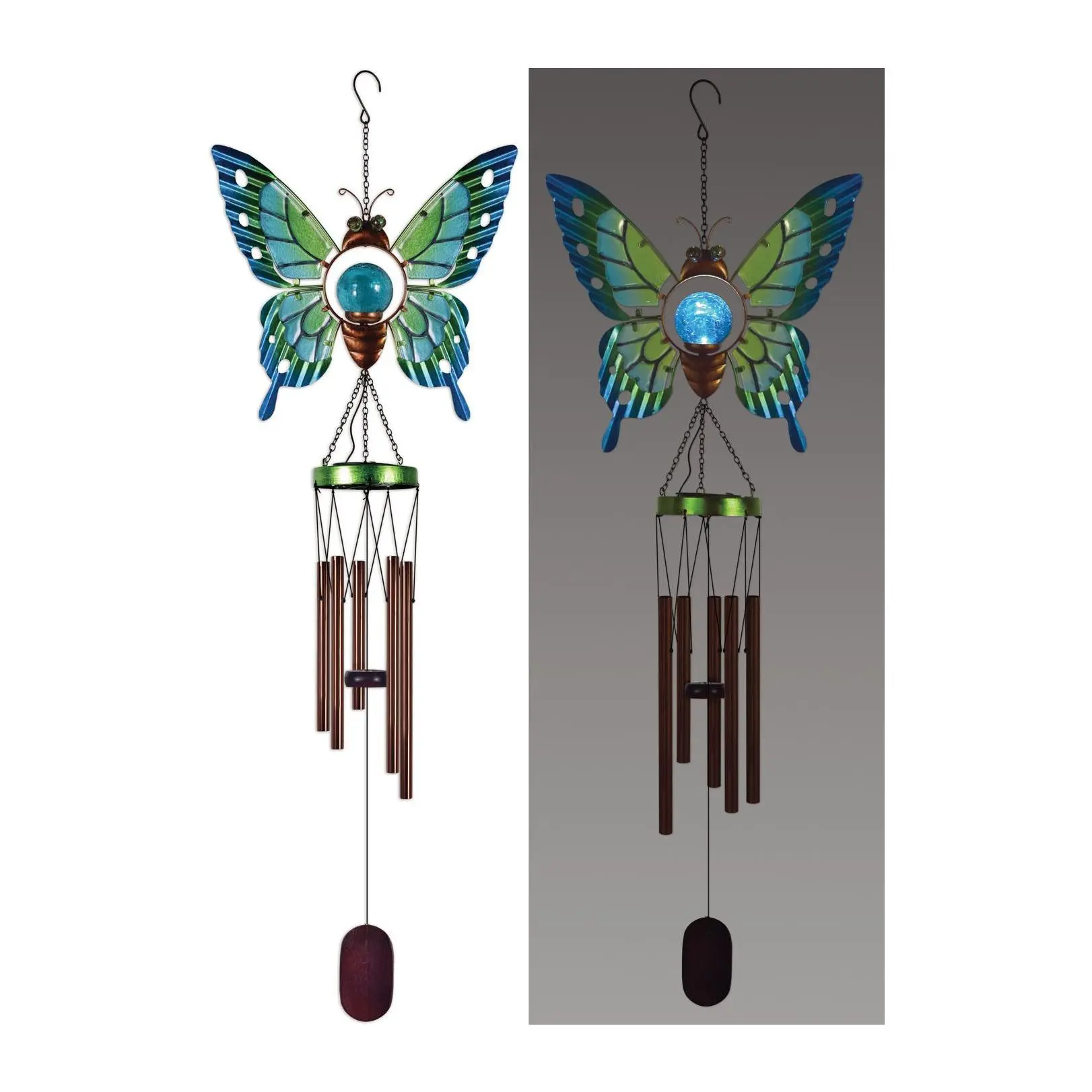 Sunset Vista Solar Butterfly Wind Chimes
