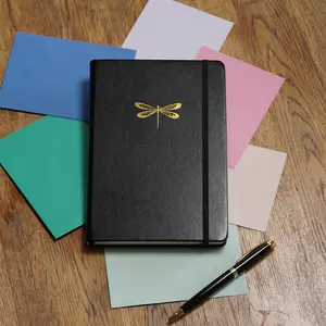 SETTINI Black Dragonfly Dotted Hardcover Journal