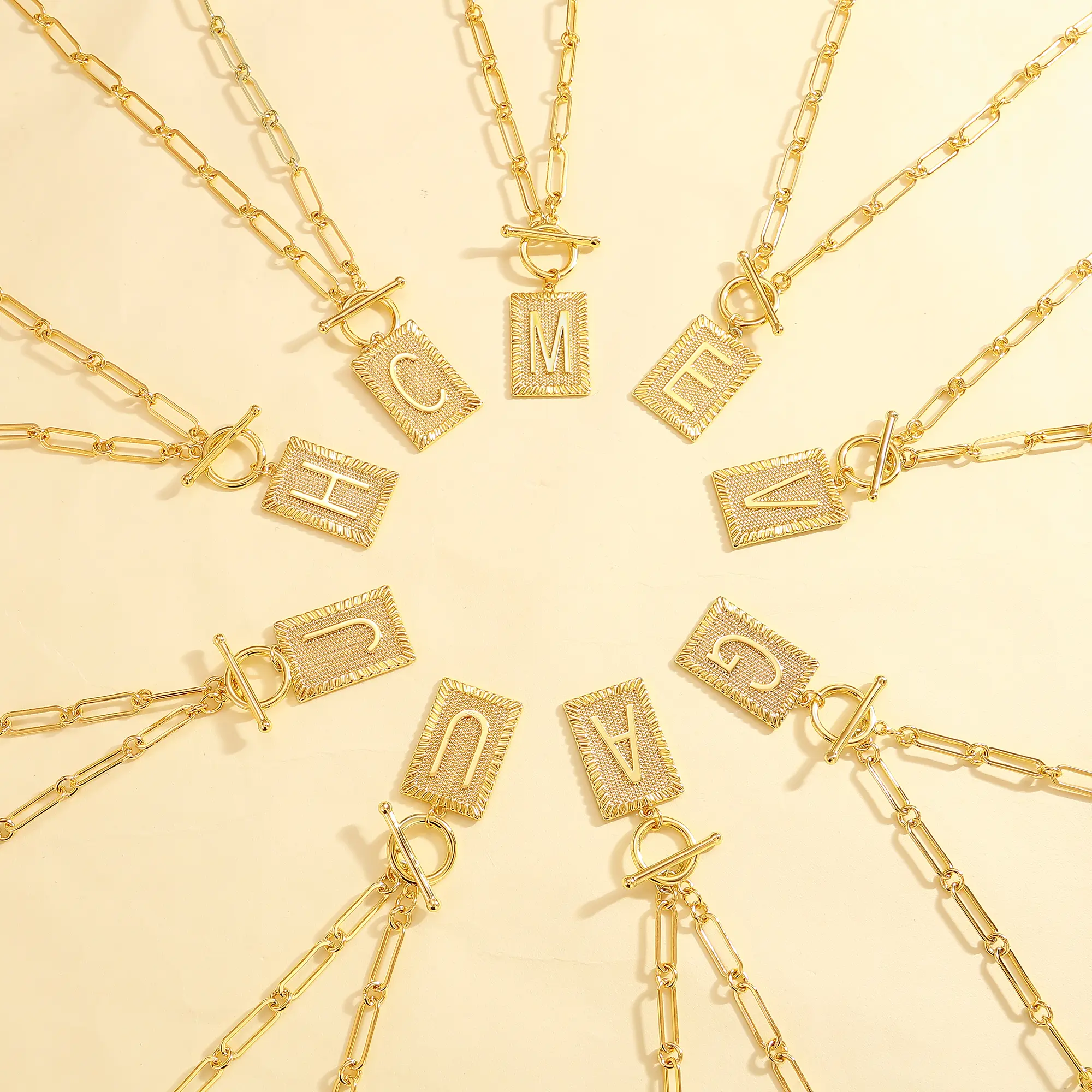 Tewiky Gold Initial Necklaces for Women, Toggle Clasp Square Letter Pendant Necklace Trendy Gold Dainty Paperclip Chain Necklaces for Women TikTokShopBlackFriday Jewelry Gifts Tewiky Gold Initial Necklaces for Women, Toggle Clasp Square Letter Pendant Necklace Trendy Gold Dainty Paperclip Chain Necklaces for Women TikTokShopBlackFriday Jewelry Gifts