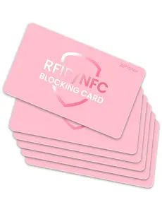 Six anti-theft cards, one card can protect your entire wallet, women's credit and debit card protective sleeve, anti-theft NFC contactless payment jammer