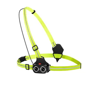 Sports Outdoor Running Light Chest Light, Highlighting USB Sports Light Night Running Warning Light Mountaineering Light