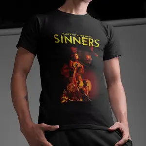 Sinners Movies T-Shirt, Retro Vintage Graphic Merch, Halloween Gift for Unisex