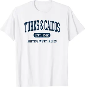 Turks and Caicos Islands Retro Preppy Throwback Souvenir T-Shirt - Logantre Shop 72B0D3CFKHV1