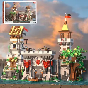 2568pcs Medieval Castle Building Set, Holy Spirit Knight’s Fortress Building Blocks Set Toys, Architectur Model Building Kits for Adults Holiday Birthday Gifts Office Home Decor Collection