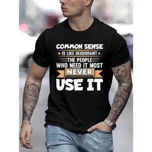 Mens TShirt Comfortable Crew Neck Casual ShortSleeves Soft Breathable Top Menswear Tshirt Summer Spring Streetwear Cotton Fabric Trendy Letter Print