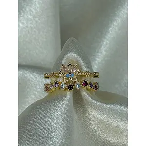 Colorful Buttery Floral Ring