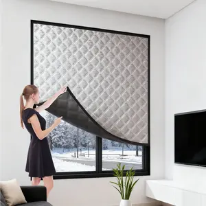 Windproof Velcro Curtain, Window Curtain, Durable Drapes for Home Decor, Easy Installation, Perfect for Living Room & Bedroom, Ca Prop 65 Compliant