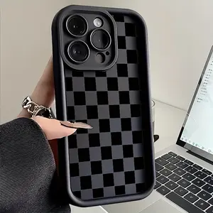 Checkerboard Classic Retro-Themed Phone Case, High Quality Protective Phone Case, Suitable for iPhone 17/16/15/14/13/12/11 Pro, Plus, Pro Max, Mini, X, XS,XSMAX, XR and Other Series, Shockproof, Lightweight, TPU Material.
