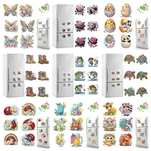 6PCS DIY Special Shape Diamond Painting Fridge Magnet Sticker for DIY Art Crafts For Refridge Car and Door