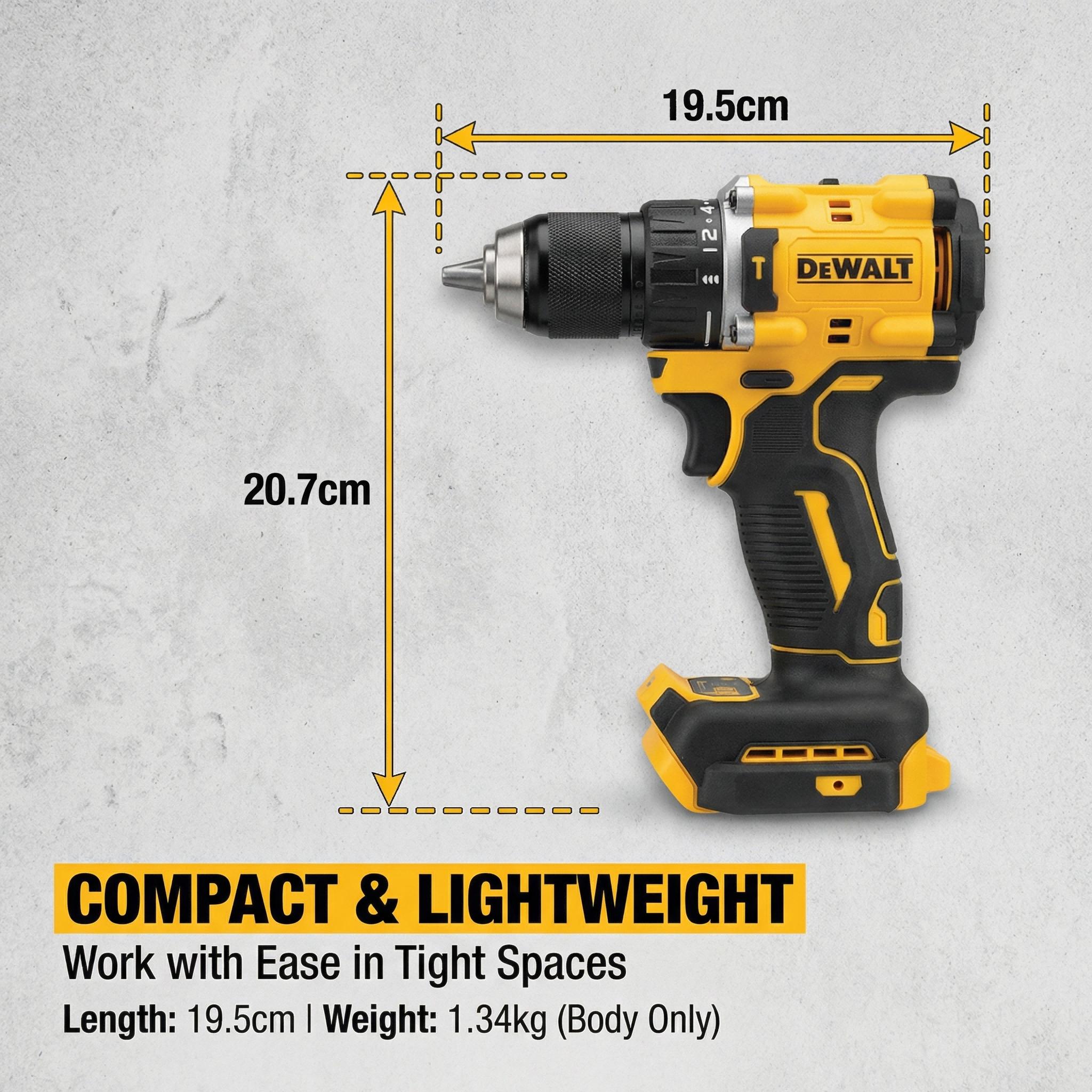 Dewalt DCF805 20V Brushless Impact Driver Kit – 90Nm Max Fastening Torque for M3-M8 Machine Screws – Three-Mode 70 Lumen LED with Adjustable Beam Direction
