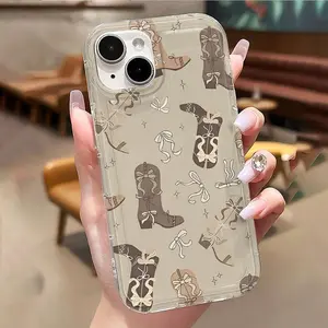 Western Cowboy Pattern Phone Case, Anti-slip & Shockproof Phone Protective Cover, Protector, Phone Accessory Compatible with iPhone 15 14 13 12 11 Pro Max, Casing
