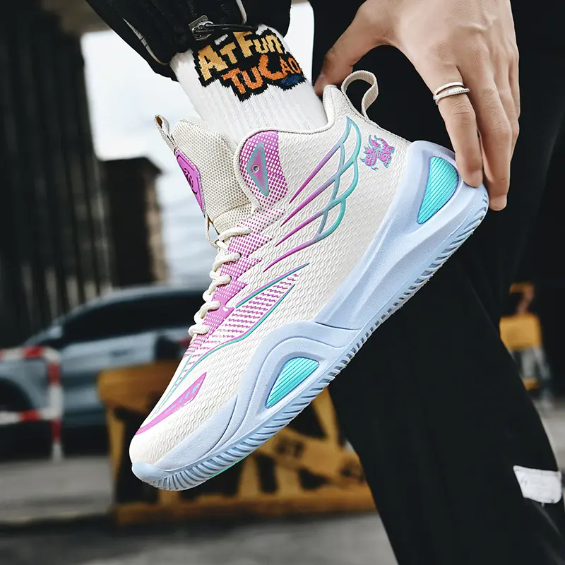 Brand GGOR Men's Shoes All-season Mismatched Basketball Shoes, Outdoor Soccer and Volleyball Shoes, Youth Game Shoes, Sports Shoes, Trendy Men's Sneakers, Running Shoes