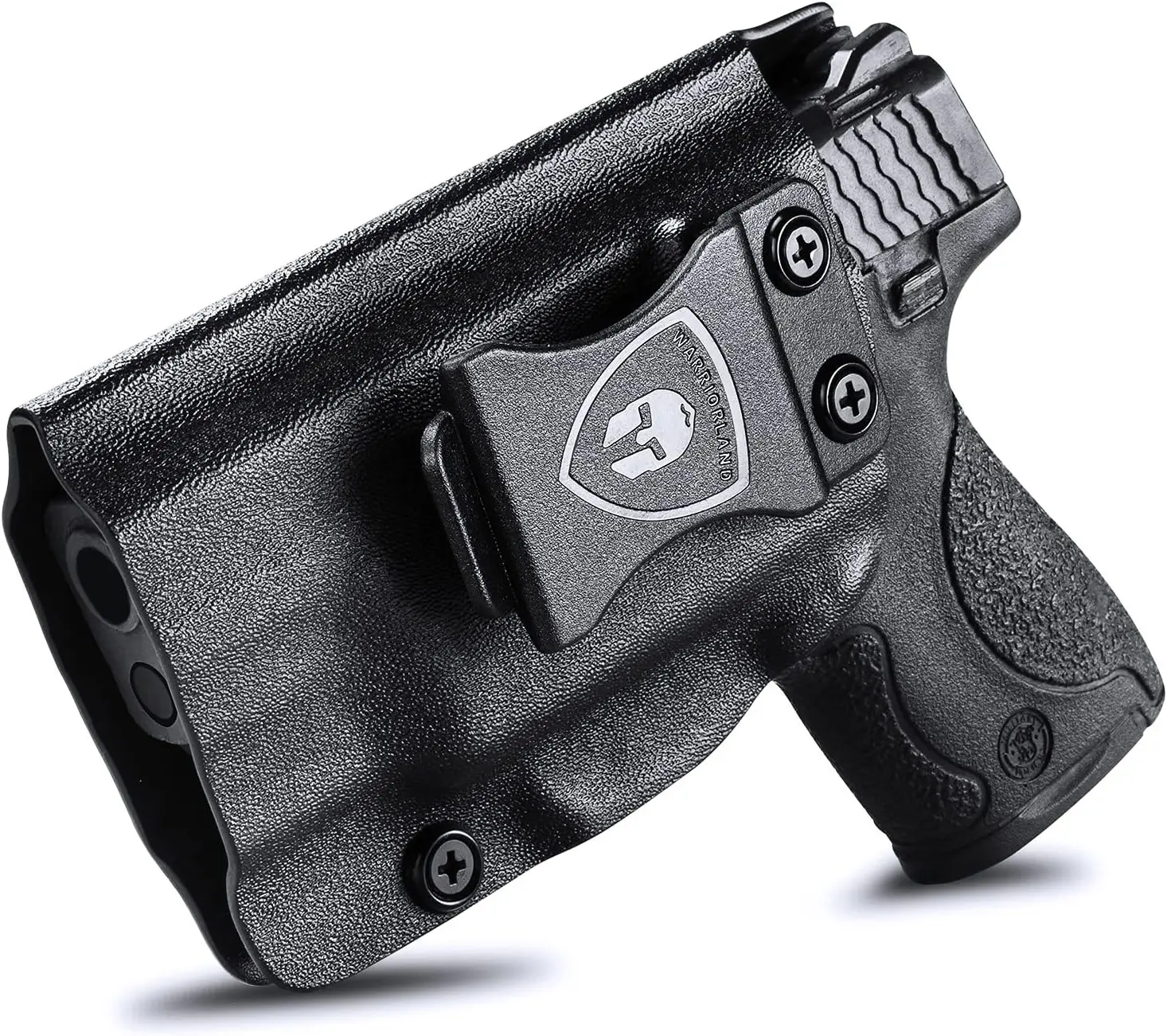 WARRIORLAND Left Hand IWB Concealed Carry Holster for M&P 9 Shield M2.0 with Integrated Crimson Trace Red/Green Laser NTS - Adjustable Retention, Belt Clip - Excludes M&P Shield, Crimson Trace Laser Sold Separately - Hunting Gear, Kydex