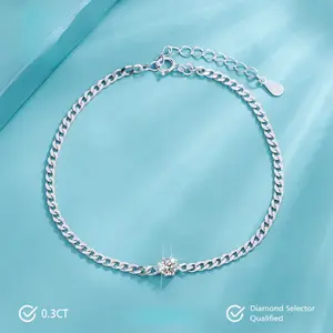 Xavia Simple Moissanite Bracelets S925 0.3 CT - Round Cut - Lore Jewelry