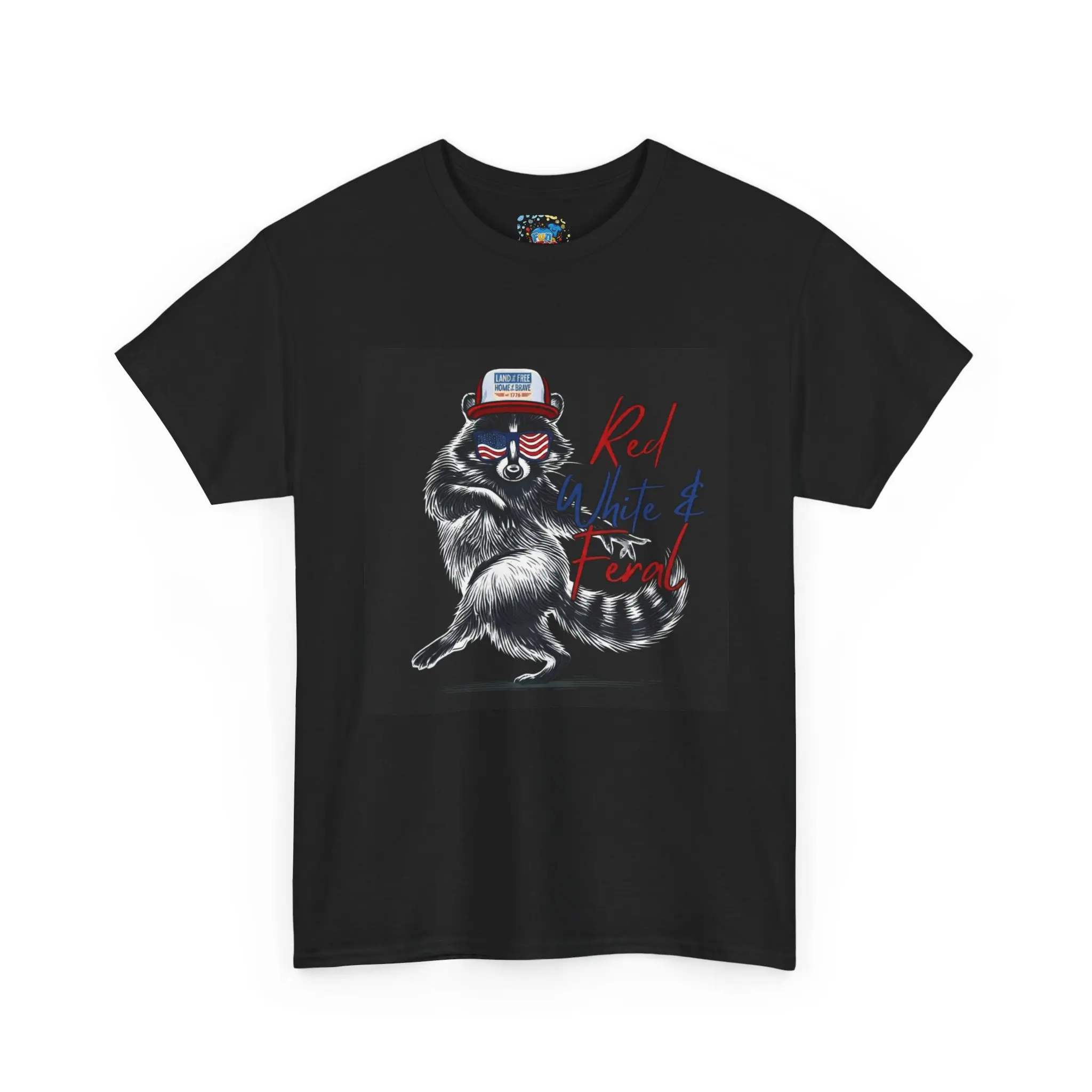 Patriotic Raccoon Red White & Fierce T-Shirt, 4th of July Tee