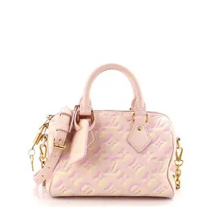 Pre-owned Louis Vuitton material Messenger Bags Speedy Bandouliere Bag Stardust Monogram Empreinte Leather 20 by Rebag
