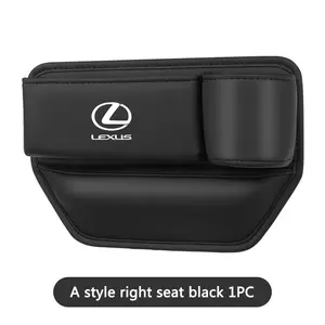 Leather Car Seat Gap Organizer, Multifunction Console Crevice Filler, Side Storage Box with Cup Holder, for Lexus Models