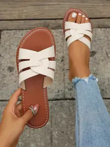 Women's Flat Sandals, Fashionable Comfy Sandals, Fashion Summer Beach Shoes, Casual Spring Vacation Flats, Perfect Mother's Day Gift, Comfortable and Stylish, Lightweight