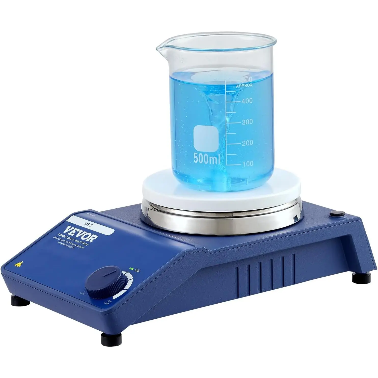 VEVOR Magnetic Stirrer, 0-1500 RPM Stir Plate with Adjustable Speed Knob, 20L Plate Stirrer Kit, Stir Bar Included