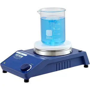 VEVOR Magnetic Stirrer, 0-1500 RPM Stir Plate with Adjustable Speed Knob, 20L Plate Stirrer Kit, Stir Bar Included