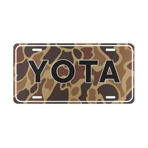 YOTA Camo License Plates Collection, Trendy Metal Vanity Plate, Gift for New Driver, Vehicle Tag, 12 inch x 6 inch with 4 holes