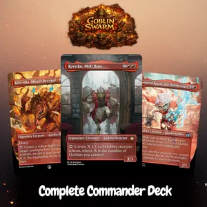 Goblin Swarm MTG Proxy Deck + MTG Commander + Token