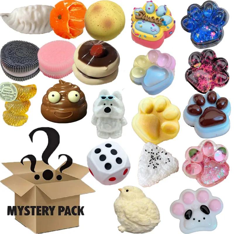 Multiple Cute Kawaii Cat Paw Squishy Fidget Toy –Soft Mochi Stress Relief Squeeze Toy for Anxiety,Desktop ornaments