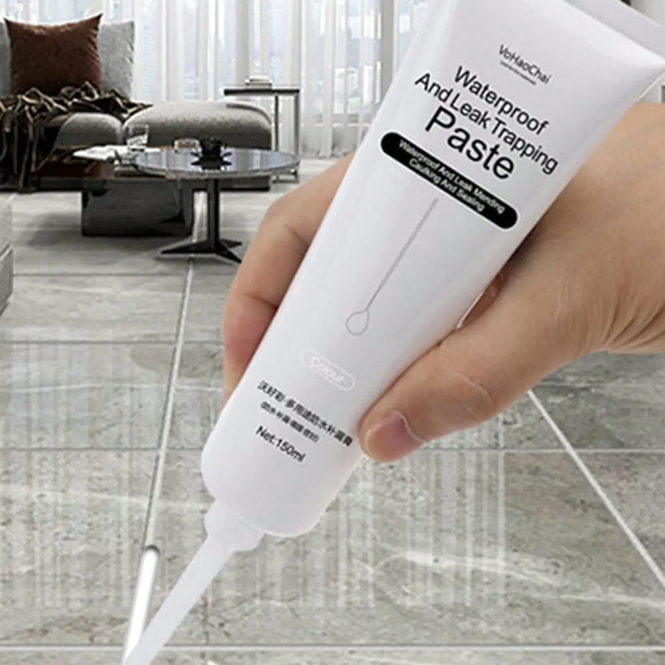 Waterproof Tile Grout, Kitchen Bathroom Grout, Countertop Sink Toilet Sealant, Plastic Gel, Durable Wall Floor Repair, Waterproof Adhesive Formula