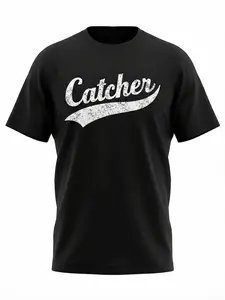Funny Catcher Gay Pride T-Shirt |   Comfortable, Printed, Stylish, 220G, Casual Crew Neck, Slight Stretch Fabric, Short Sleeve, Flared Hem, All-Season