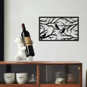 1pc Branch Birds Metal Wall Art, Branch Birds Statue Mural, Perfect for Treehouse, Canopy Room, Elevated Space Decor, Arbor Day Decor, Ideal Gift for Arborists,Perfect For Halloween/Christmas/Easter decor.