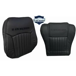 2002 Fits Pontiac Firebird Trans Am Front Driver Top & Bottom Leather Seat Cover Blk