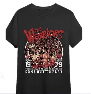 The Warriors "Come Out to Play" American Retro Black Short-Sleeved Unisex T-Shirt, Classic Movie Graphic, Nostalgic Streetwear for 70s Film & Cult Enthusiasts, Unique Vintage Pop Culture Statement Piece y2k outfits men Casual Crewneck Tshirt