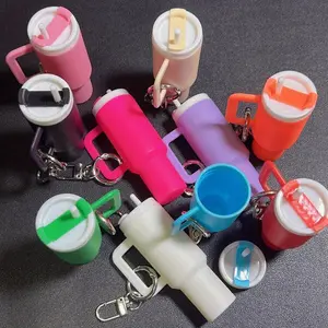6/10pcs Mini Tumbler Cup Keychain, Portable Holder for Small Items Such As Lipstick, Christmas Stockings And Pills, Ideal Gift for Travel, Parties And Holidays, 10 Colors Available