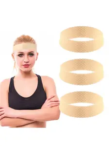 Adjustable Silicone Wig Headbands, Non-Slip Elastic Wig Grip, Sweat-Proof Hold, Skin Color, Sporty Style, All Seasons, Training Headband