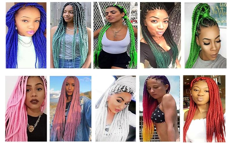 Pink Braiding Hair, Braiding Hair Extensions for Braids, 24 inch 100G/Pcs 3PCS, Synthetic Hair Bundles（Ash Pink