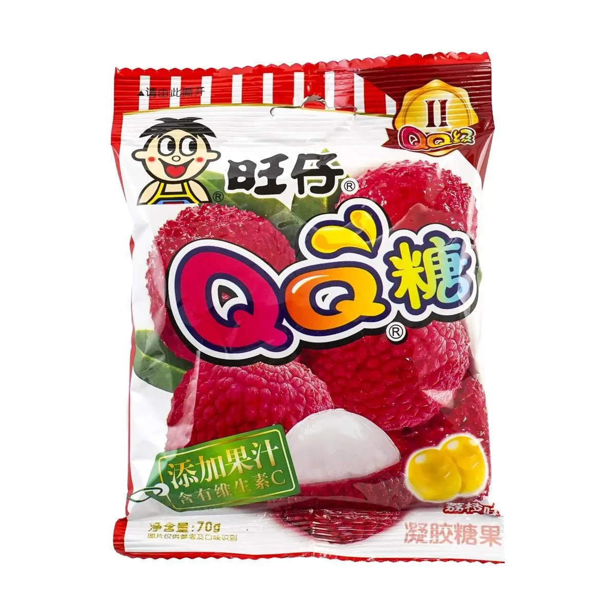 Want Want Lychee Flavor QQ Jelly Candy - 70g Taiwanese Gummy Snacks