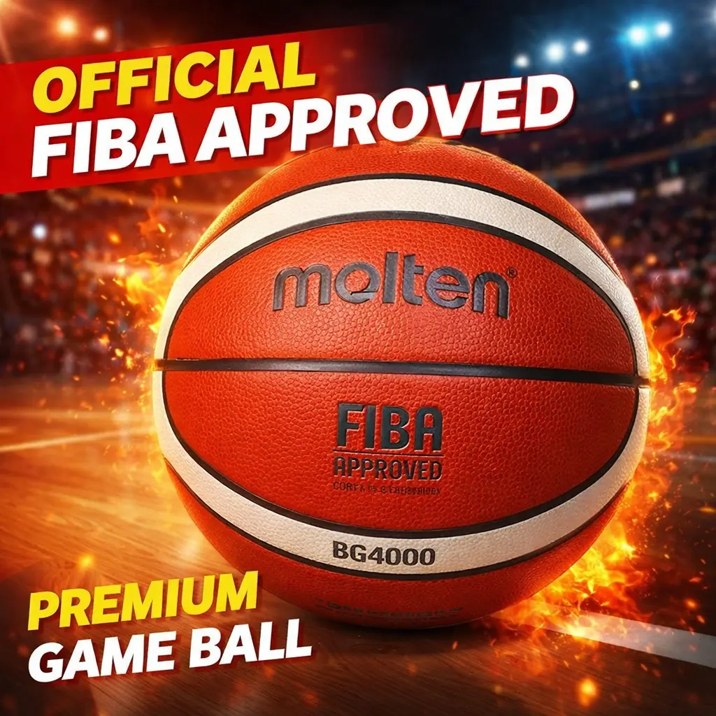 Molten Leather Feel 7-Number Soft Skin Durable Basketball Bg4000, General Use Sports Ball, High-Quality Material, Long-Lasting Design, Training Equipment