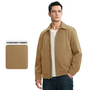 GOPUNE Menswear  Corduroy Jacket Windbreaker Lightweight Casual Stylish Full Zip Bomber Jackets with Zipper Pockets  Tops old money outfits