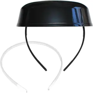 Graduation Cap Headband – Secure Your Grad Cap on Natural Hair, Braids, Locs, Twists, and Curls (Black and Clear)