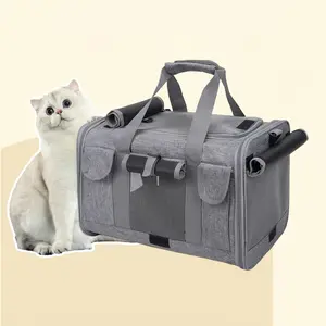 Four-Season Pet Bag, Breathable Mesh with Roll-Up Curtain, Lightweight Dog Handbag, Ideal for Small Animals Outdoor Walks
