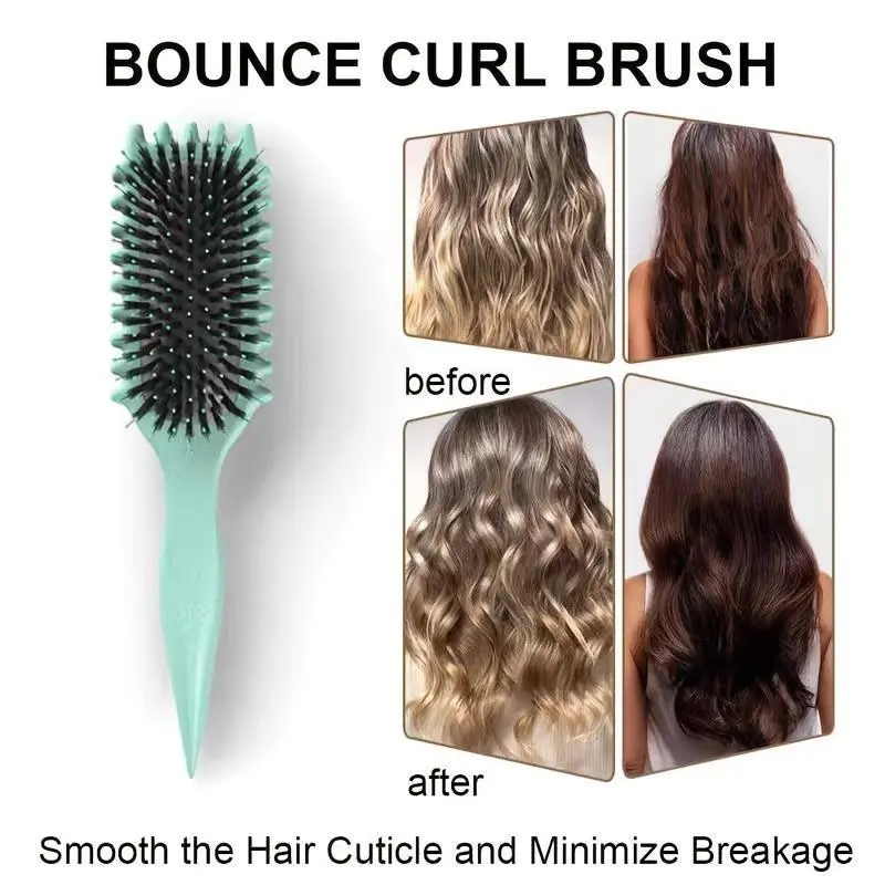 Ergonomic Curly Hair Styling Comb - Detangler Brush, Detangling Hairbrush, Detangle & Define Curls with Ease, Minimal Pulling, Perfect for Wavy & Curly Hair, Ideal Christmas & Halloween Gift