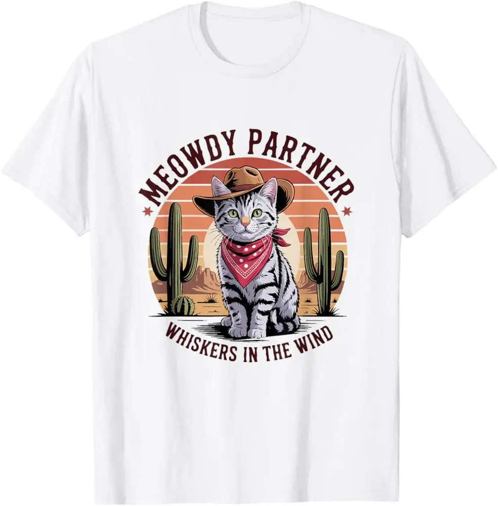 Meowdy Partner Cat Lover T-Shirt | Unisex Cotton T-Shirt | Unique Gift Tee