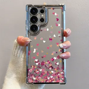 Phone Case - Phone Case - A Minimalist Love-Themed Samsung Anti-Drop Phone Case Suitable for S23, S23U, S22, S22U, S22P, S24, S24U, S24P, S25P, S25, And S25U, Perfect As a Gift for All Four Seasons
