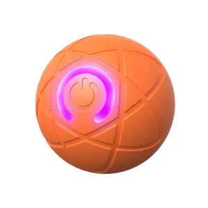Automatic Vibrating Dog Ball Toy with LED Light, Smart Induction Interactive Pet Ball, Wear-Resistant TPR Self Moving Chew Toy for Indoor Outdoor Dog Entertainment