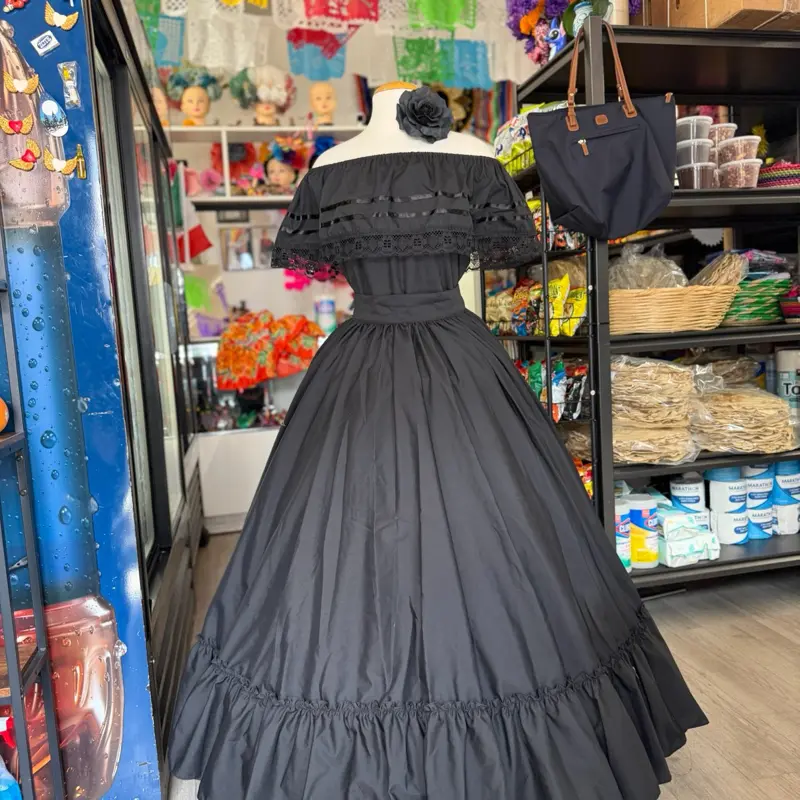 Catrina 2 pcs set Folklore Mexican Skull  skirt and blouse