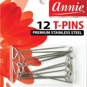 ANNIE 12PC T-PINS PREMIUM STAINLESS STEEL