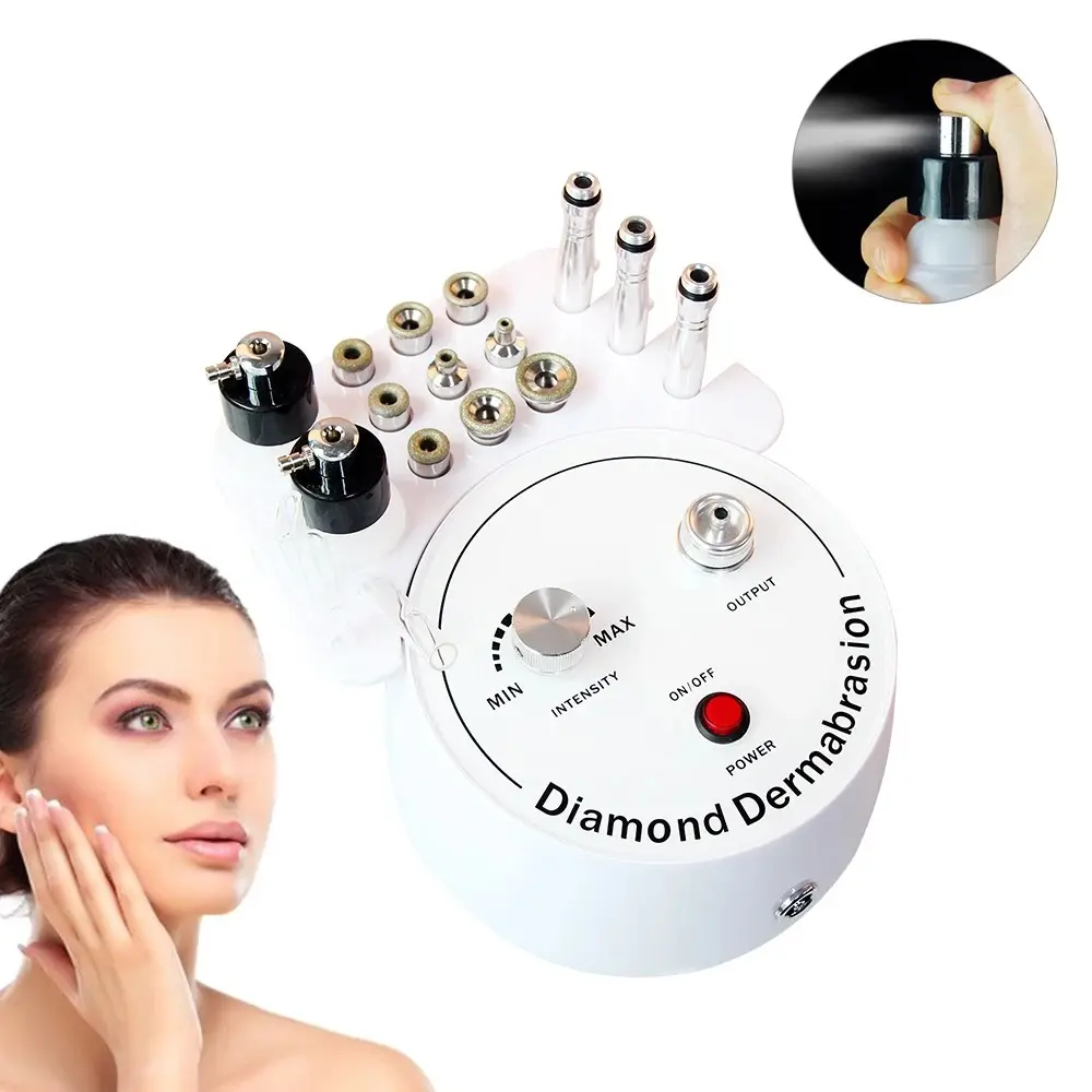Three-In-One Mini Exfoliator Machine, Home Diamond Facial Cleanser, Blackhead Remover Vacuum Device, Skin Care Tool for Daily Use